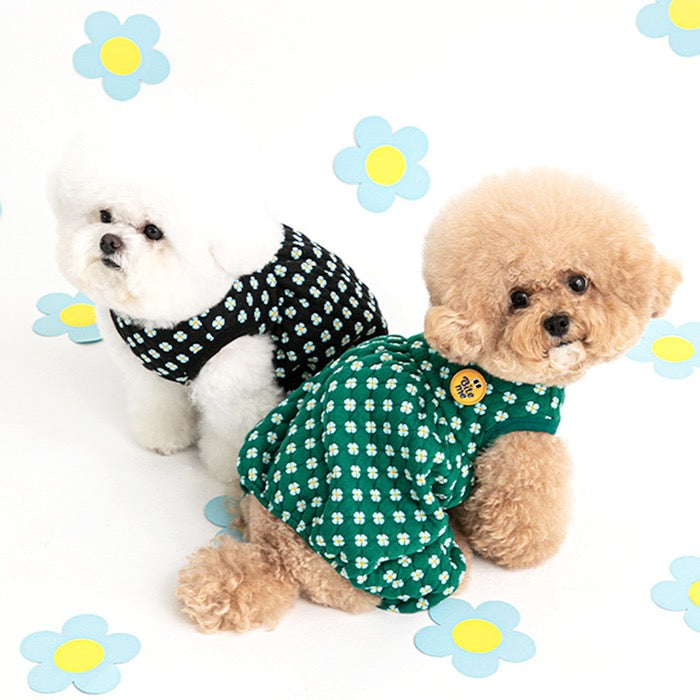 ※予約販売【BITE ME】Daisy Quilted Romper（Black）