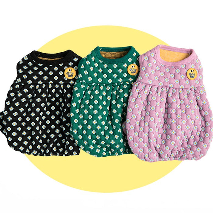 ※予約販売【BITE ME】Daisy Quilted Romper（Green）