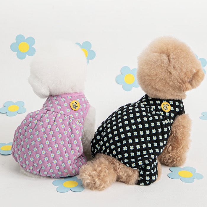 ※予約販売【BITE ME】Daisy Quilted Romper（Black）