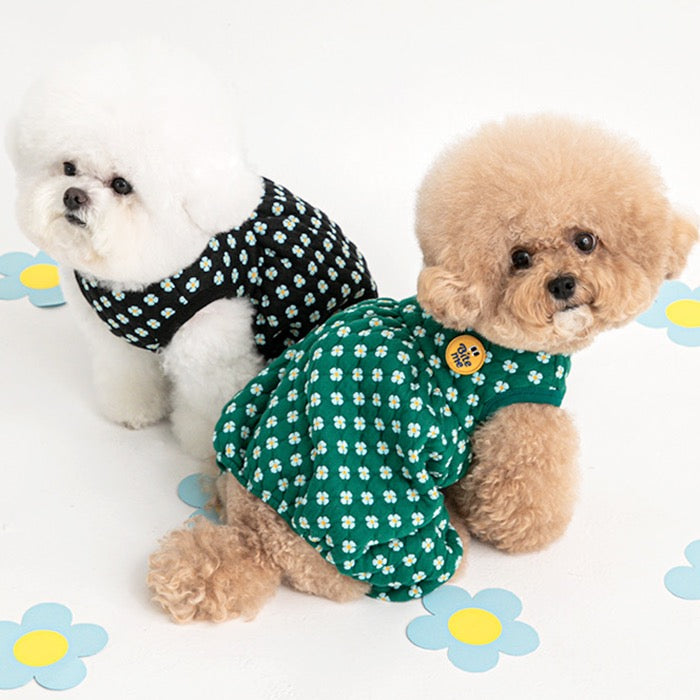 ※予約販売【BITE ME】Daisy Quilted Romper（Green）