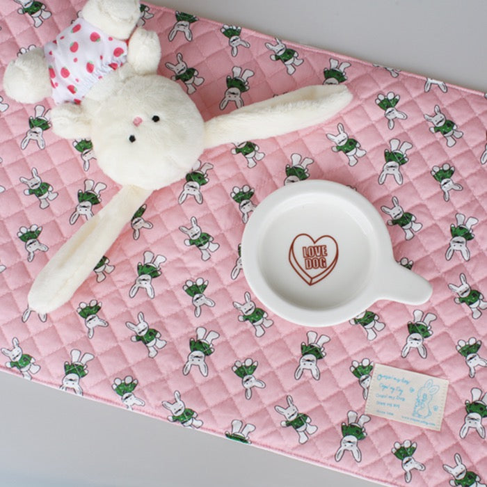 即納【OOPS! MY DOG】Pink Bunny Dining Mat