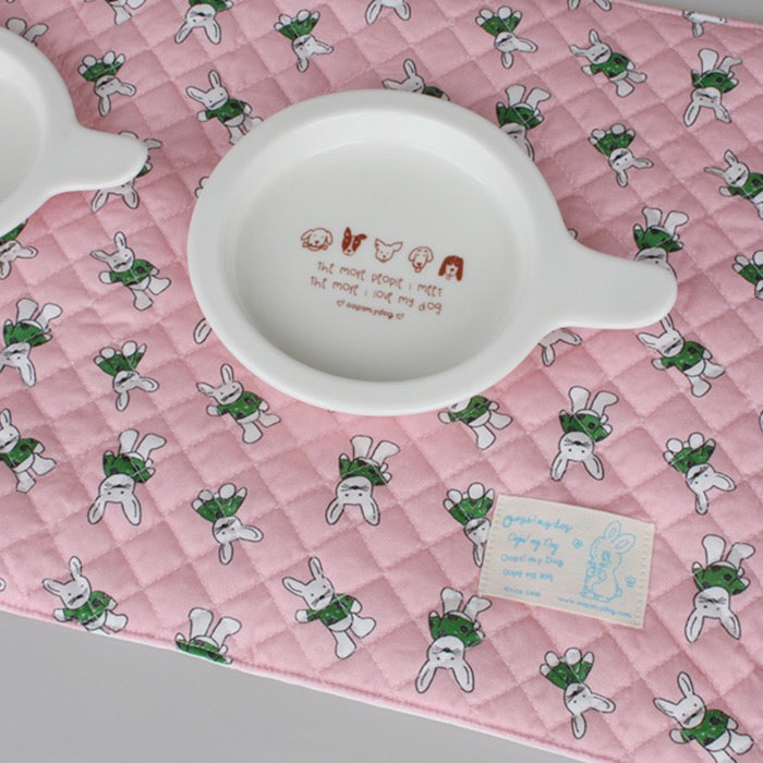※予約販売【OOPS! MY DOG】Pink Bunny Dining Mat
