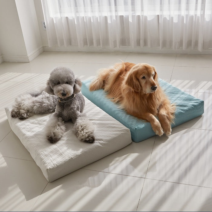 ※予約販売【BARBICHON】Allergy care topper mat（Ivory）L size Big Dog【Pillow Set(Ivory/Mint)】