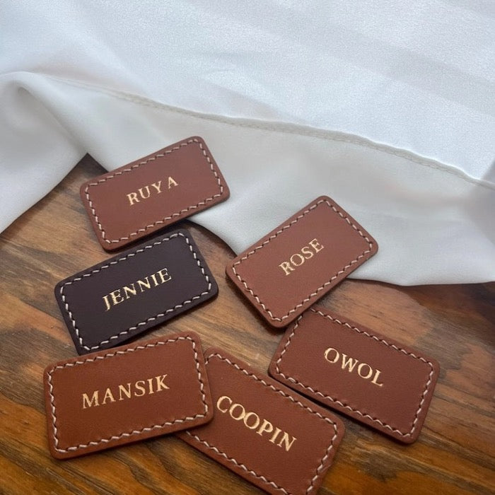 ※予約販売【D.NEAR】Leather Imprint Name Tag