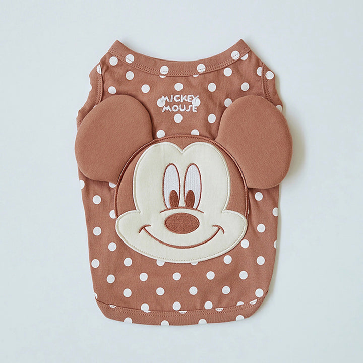 ※予約販売【DA】Mickey Mouse Polka dots sleeveless（Caramel）