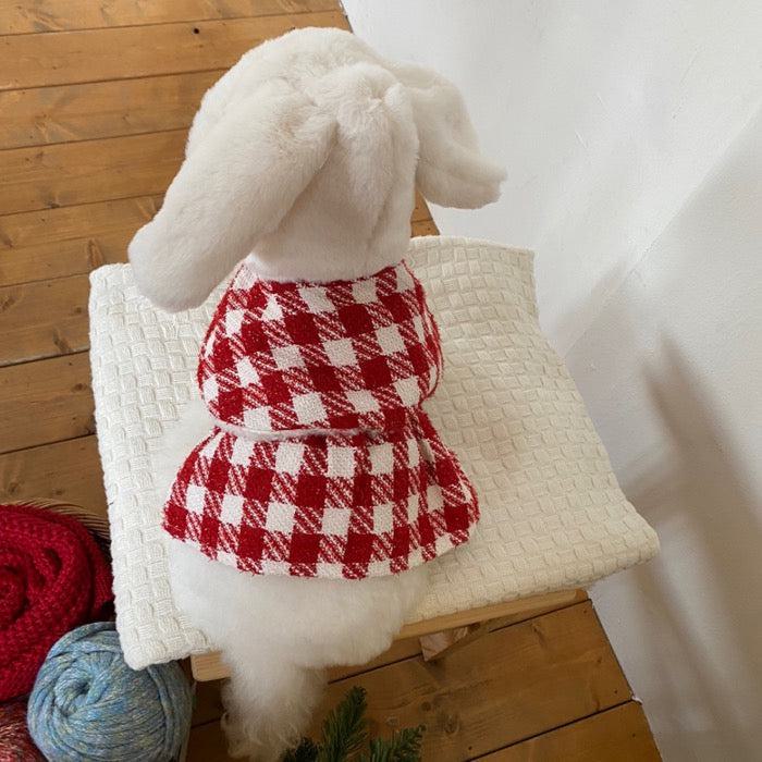 即納【Hi Yeboo】Christmas Collection- Tweed Bunny Cape