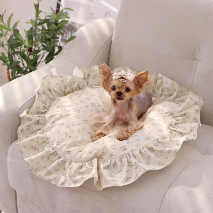 ※予約販売【GET BACK】Goose mat flower blanket（Cream latte）