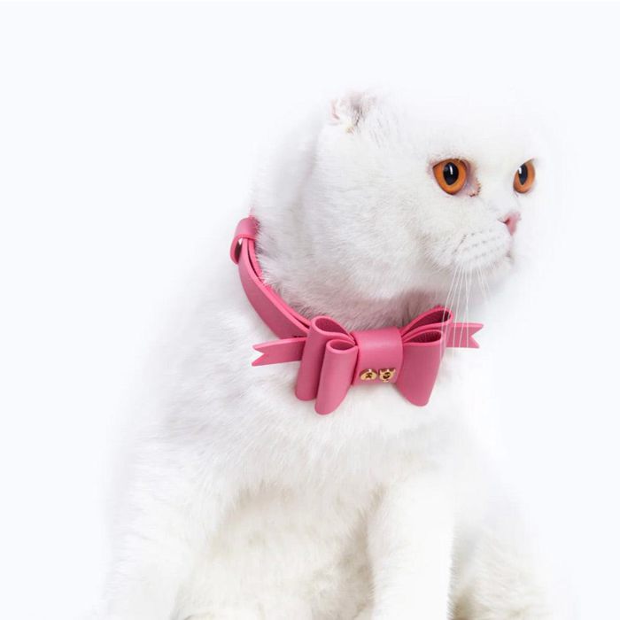 ※予約販売【MOSHIQA】Paris Collection Metapink Bow Cat Collar