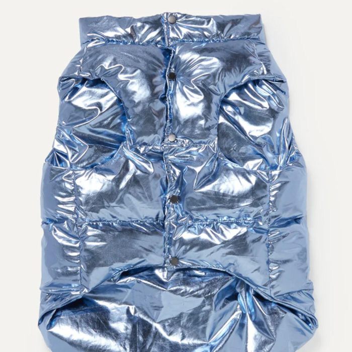 即納【max bone】Metallic Arabella Puffer Vest