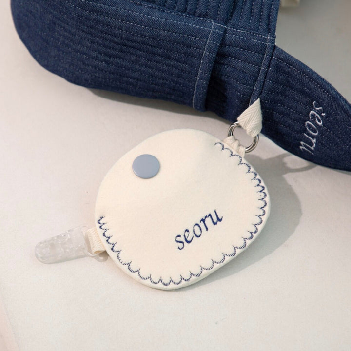 ※予約販売【seoru】ネーム刺繍入りウンチ袋ポーチ（クリップあり）