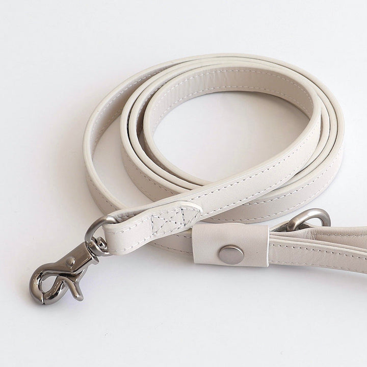 即納【Chiot】Premium Leather Lead（White）