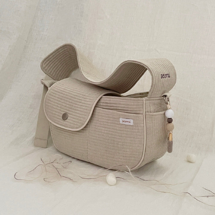 即納【seoru】herring bone pet bag （beige）※名前刺繍不可 ｜犬用バッグ