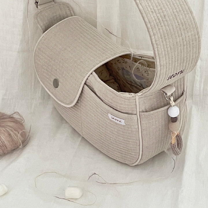 即納【seoru】herring bone pet bag （beige）※名前刺繍不可 ｜犬用バッグ