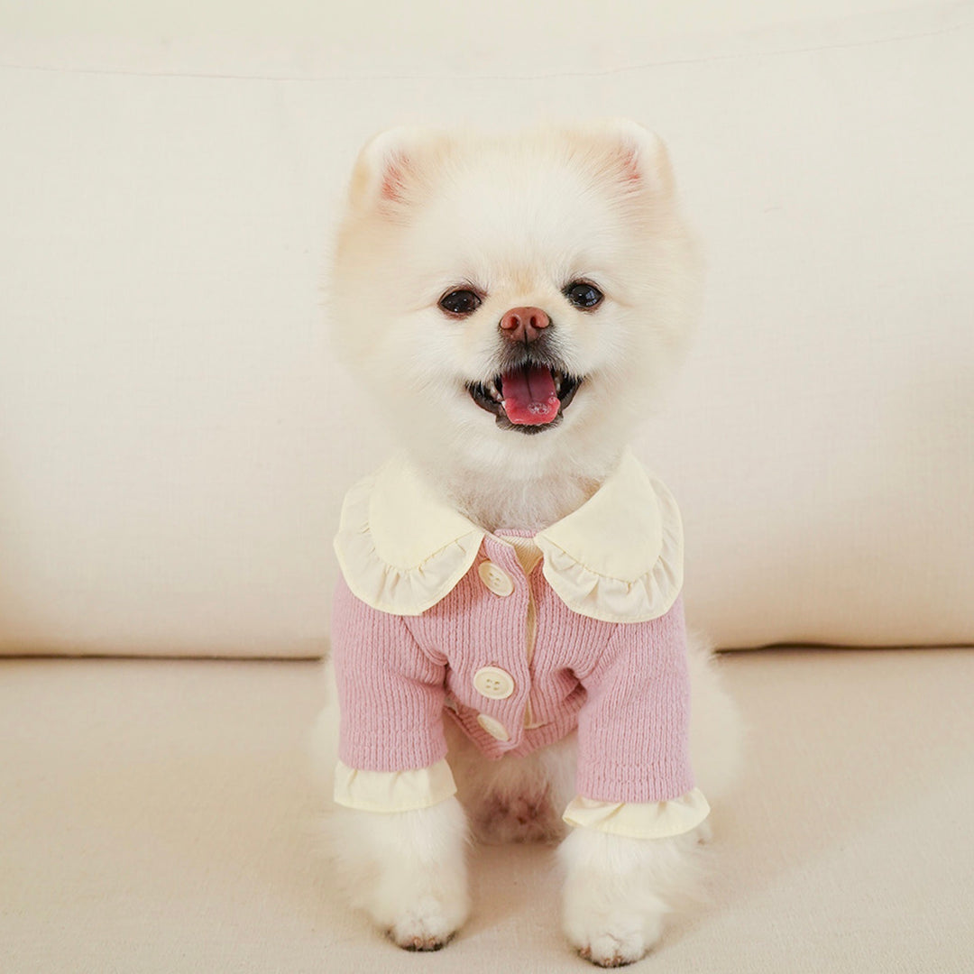 ※予約販売【noutti】frill collar cardigan (Pink)