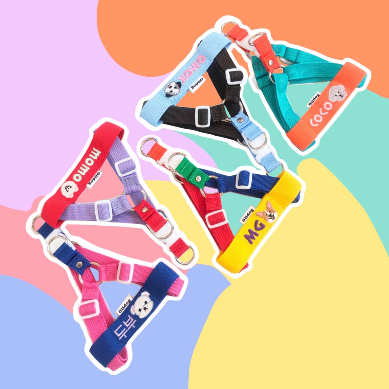 ※予約販売【ol1dog】うちの子 ネーミングハーネス(Lタイプ)