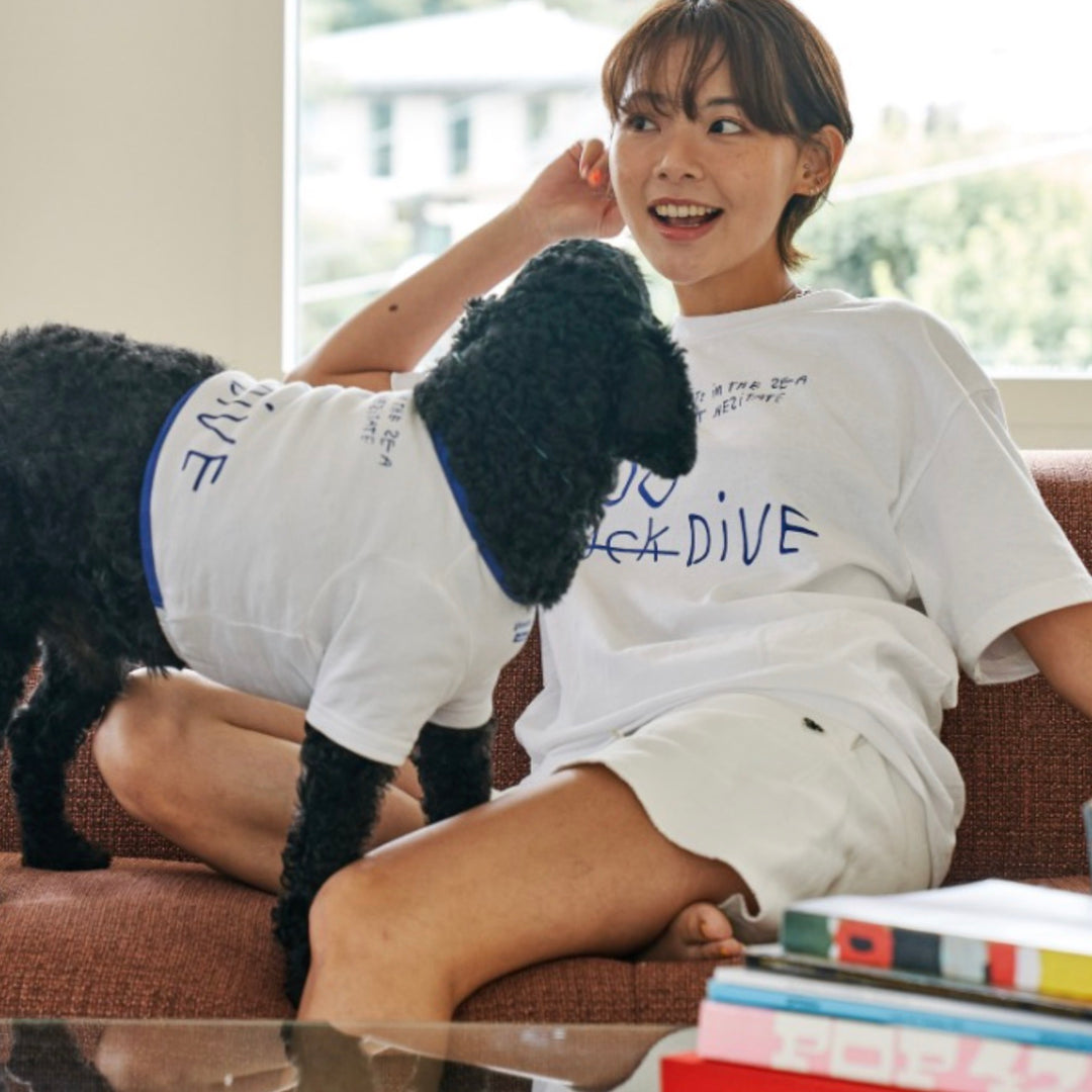 ※予約販売【munikund】Dog Dive T-shirt（for human）
