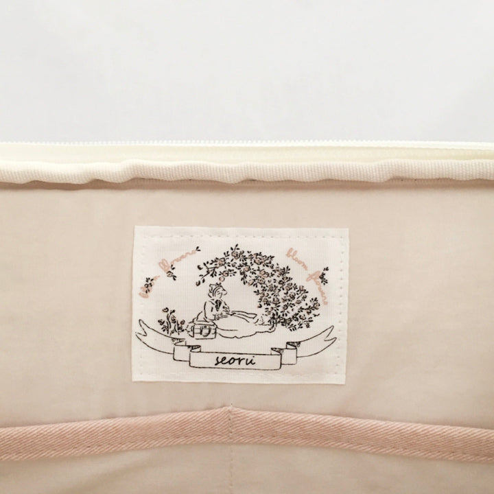 即納【seoru】name embroidery ballon bag set（milk pink）