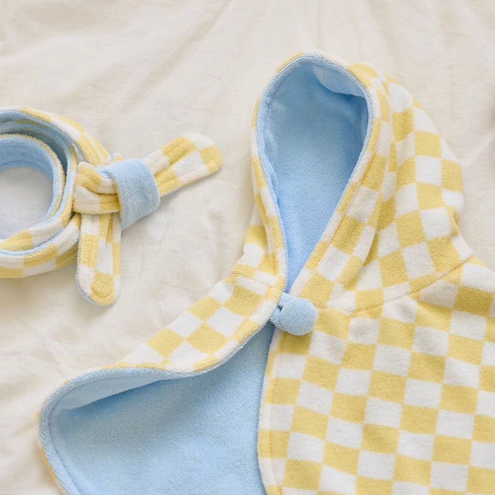 ※予約販売【noutti】checker board towel cape（Yellow）