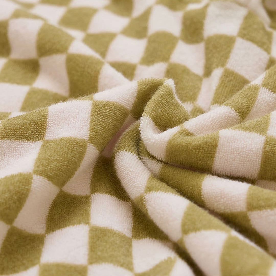 ※予約販売【noutti】checker board towel cape（Green）