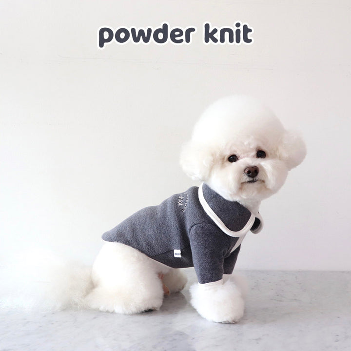 ※予約販売【Chiot】powder knit half zip-up（charcoal）