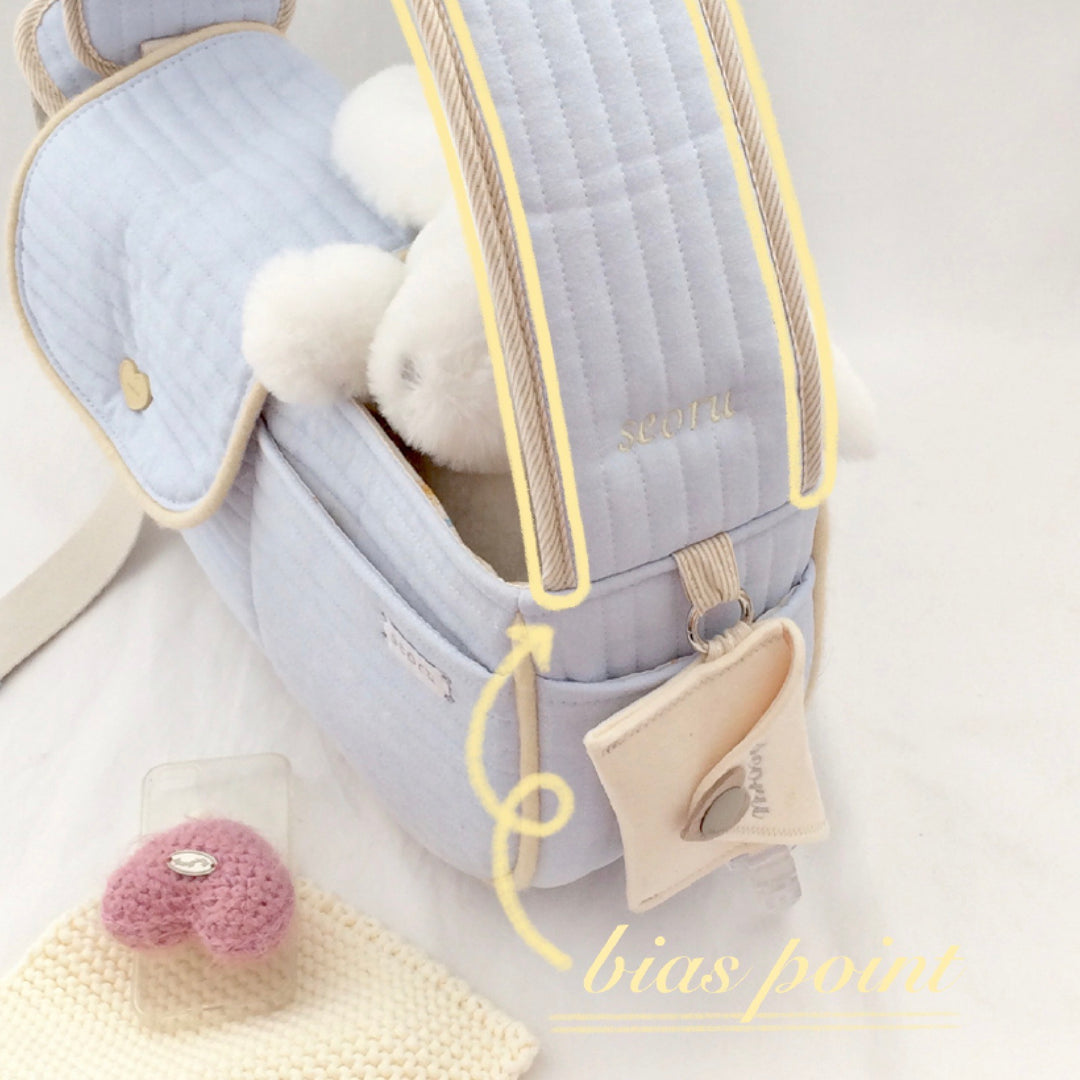 ※予約販売【seoru】vintage heart bag （sky blue）