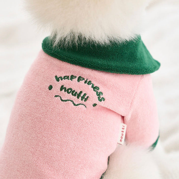 ※予約販売【noutti】Happiness terry cardigan（pink&green）