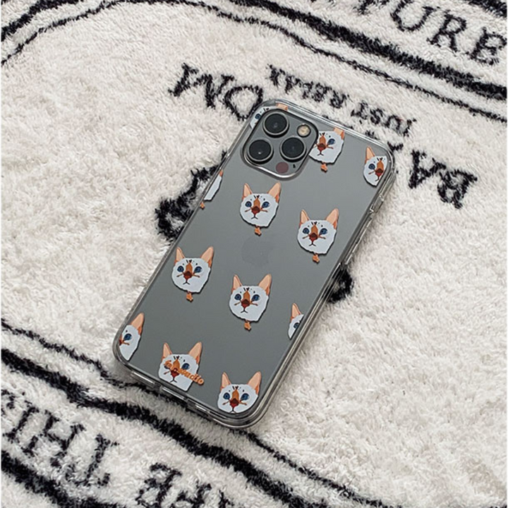 ※予約販売　3匹【fet.studio × URBAN DOG TOKYO】 Clear pattern Iphone case（3匹）
