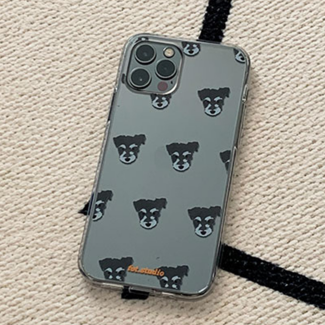 ※予約販売　3匹【fet.studio × URBAN DOG TOKYO】 Clear pattern Iphone case（3匹）