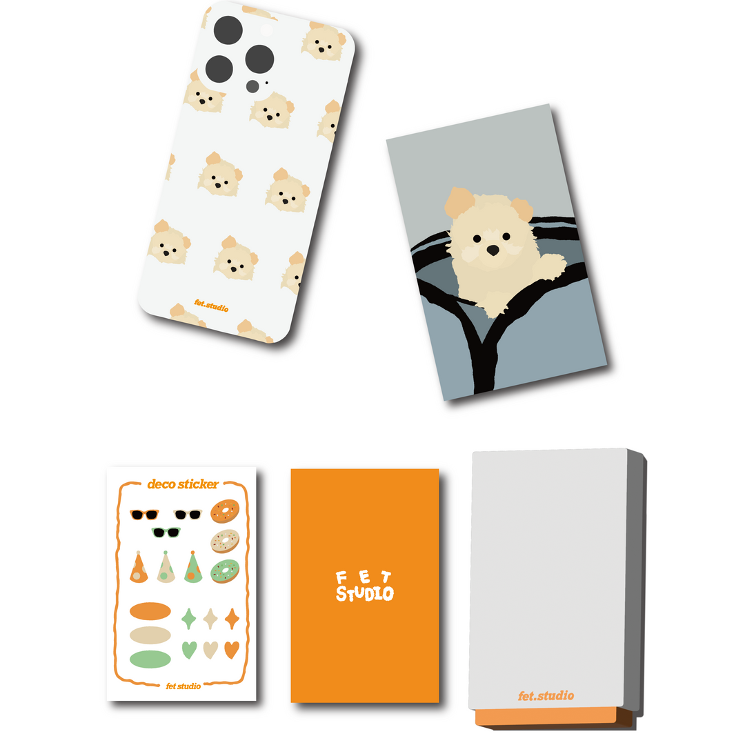※予約販売　2匹【fet.studio × URBAN DOG TOKYO】 Clear pattern Iphone case（2匹）