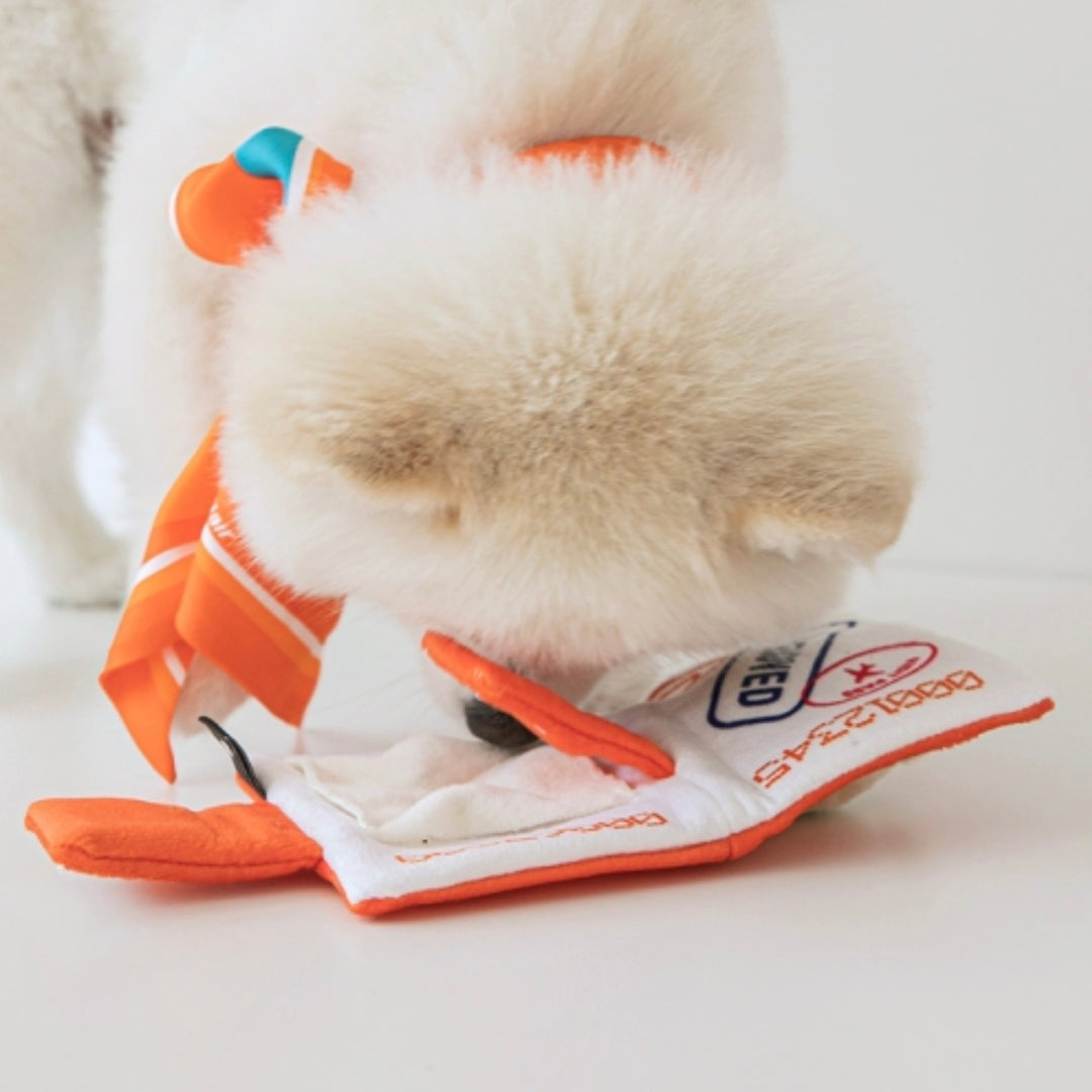 即納【BITE ME × Jeju air】Pet passport&ticket nosework toy set