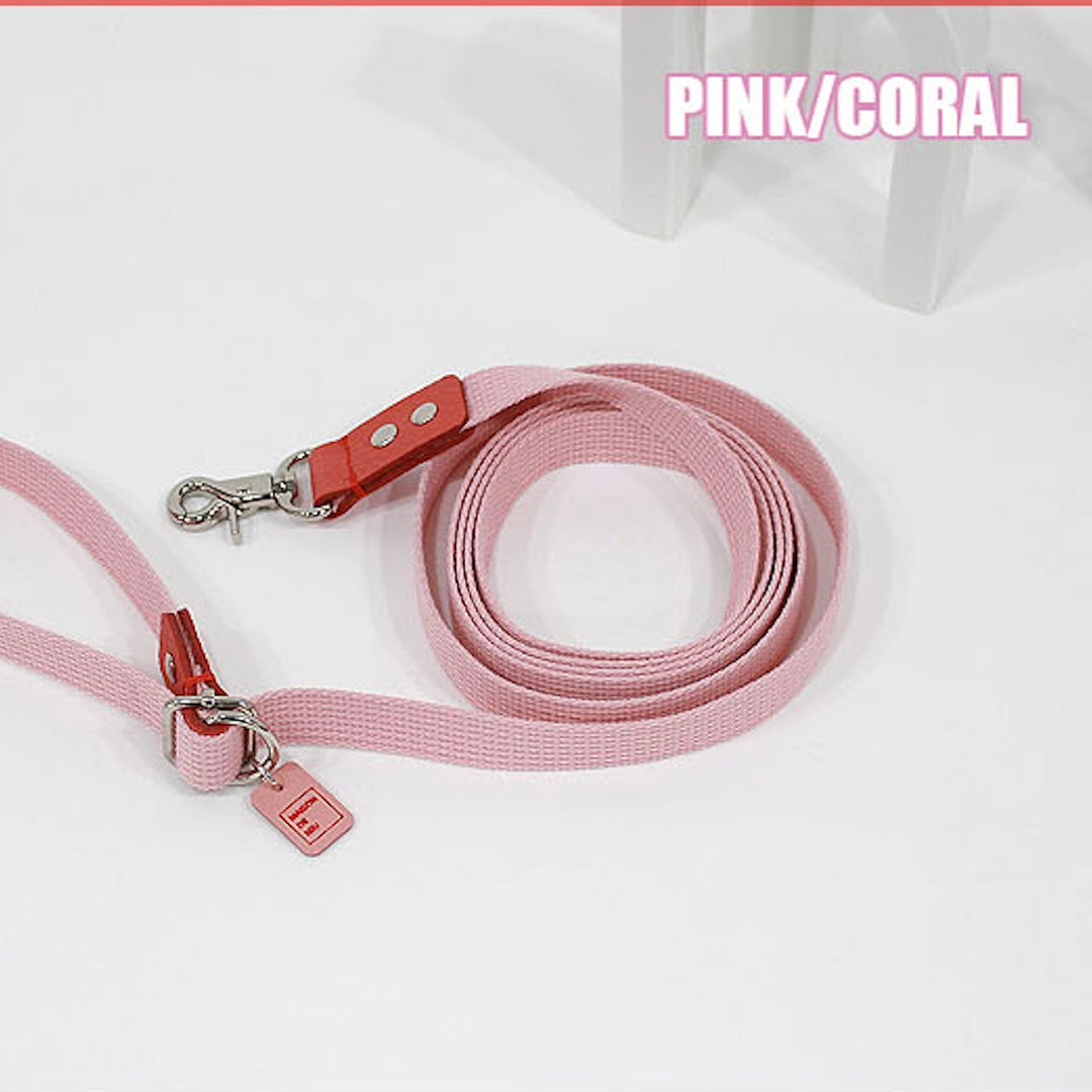 ※予約販売【maison de miu】Pet Color 4Way Lead (Pink / Coral)