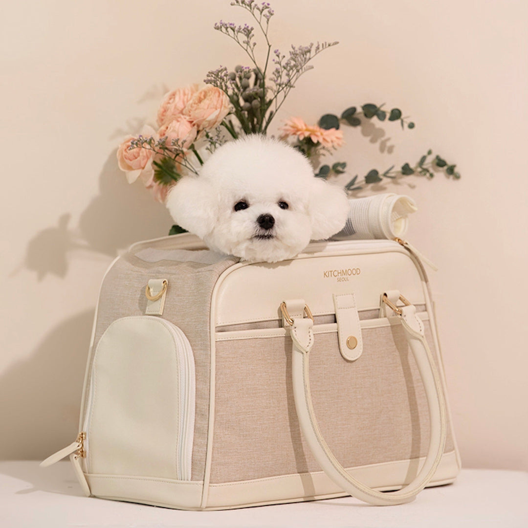 ※予約販売【KITCHMOOD】PREMIUM LINE dog camer bag（Brown）