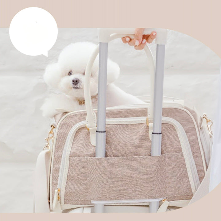 ※予約販売【KITCHMOOD】PREMIUM LINE dog camer bag（Beige）