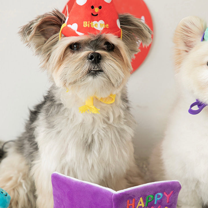 即納【BITE ME】Party Series happy party hat dog toy（3 peace）