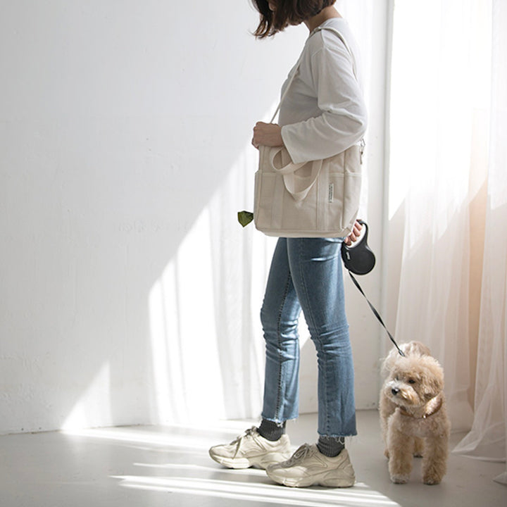 ※予約販売【BITE ME】Dog Walking Bag canvas（ivory）