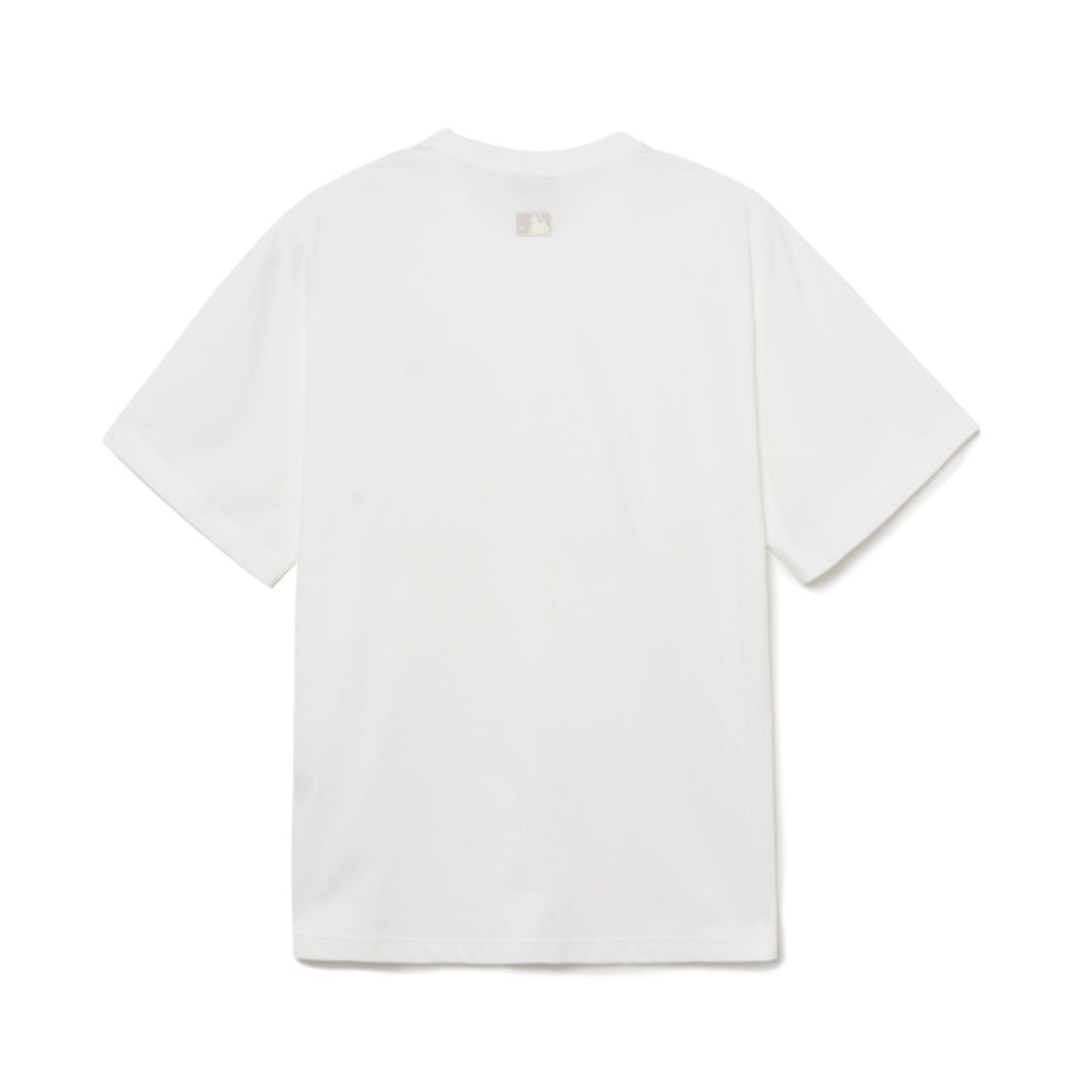※予約販売【MLB KOREA】basic small logo short t-shirt（White）人間用