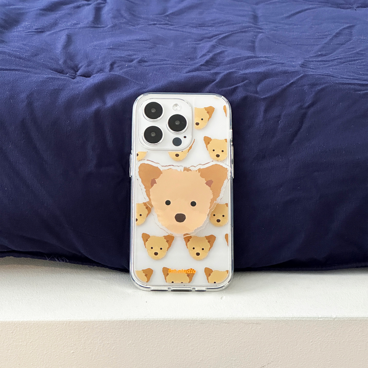 ※予約販売　1匹【fet.studio × URBAN DOG TOKYO】 Clear pattern Iphone case（1匹）