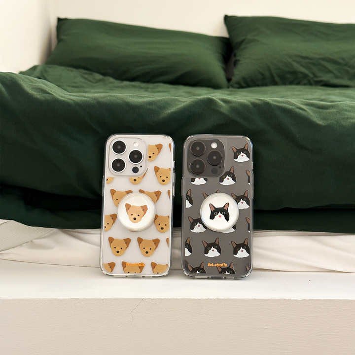 ※予約販売　1匹【fet.studio × URBAN DOG TOKYO】 Clear pattern Iphone case（1匹）