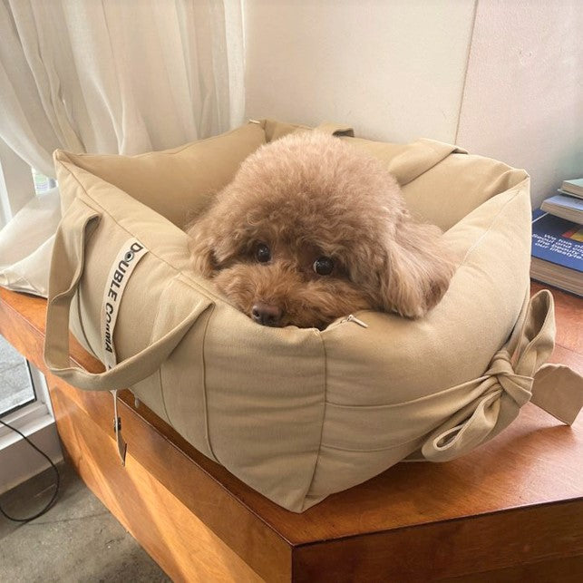 【DOUBLE COMMA】multi cushion bag ベージュ 海外犬服 高品質なインポートのドッグウェア通販 