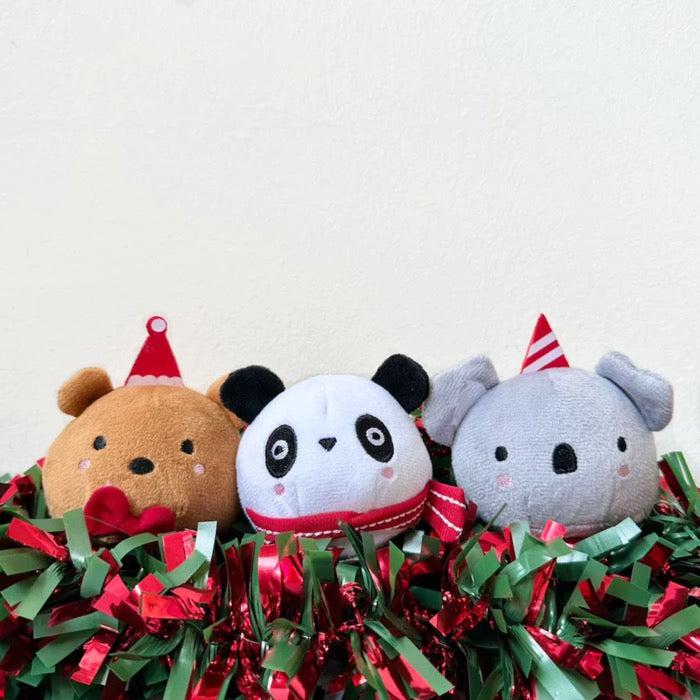 即納【Hey Cuzzies】Beary Christmas Mochi Dog Toy