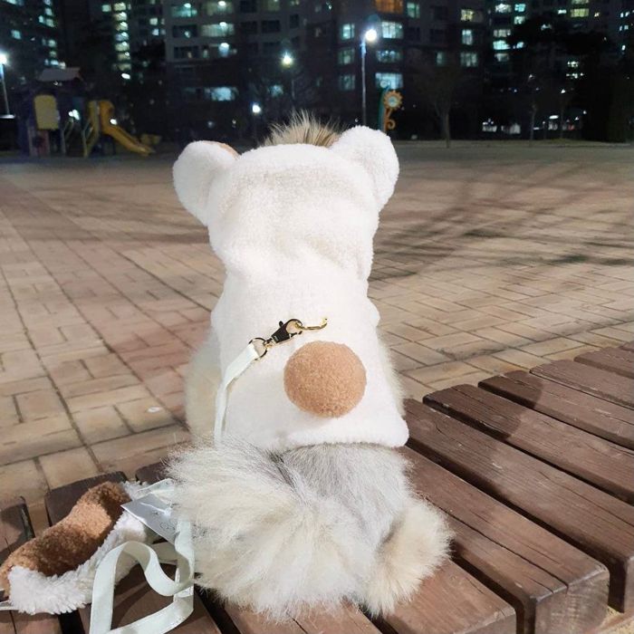 即納【BeBe Breath】puppy bear harness（Cream）