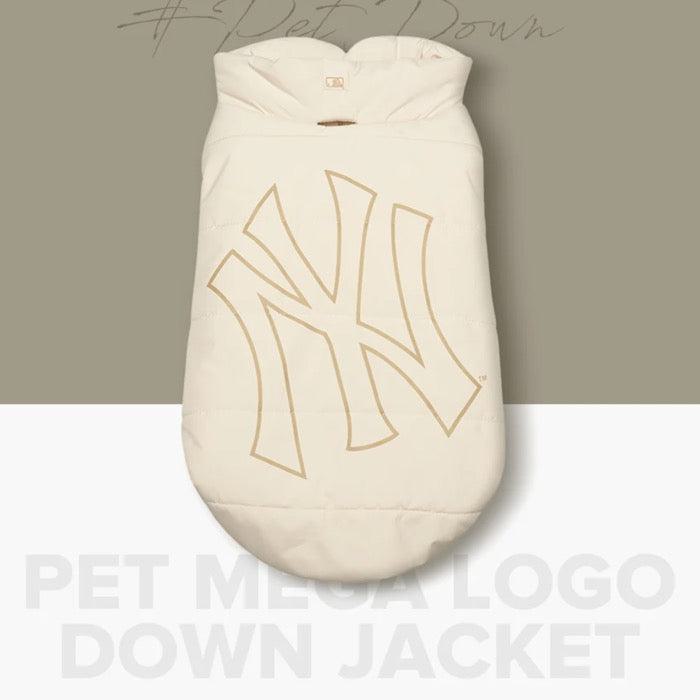 ※予約販売【MLB KOREA】MEGA LOGO DOWN jumper（Newyork Yankees - Ivory）