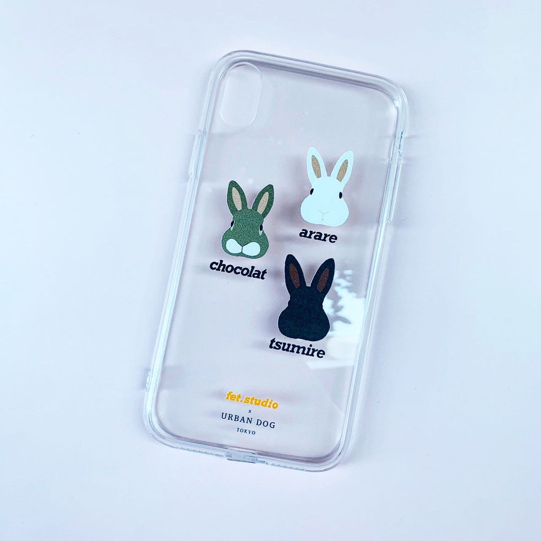 ※予約販売　3匹【fet.studio × URBAN DOG TOKYO】Clear face Iphone case（3匹）