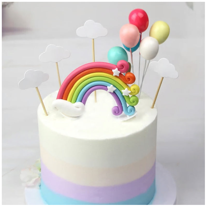 ※予約販売【LOVEMORE】CAKE DECO PICK RAINBOW