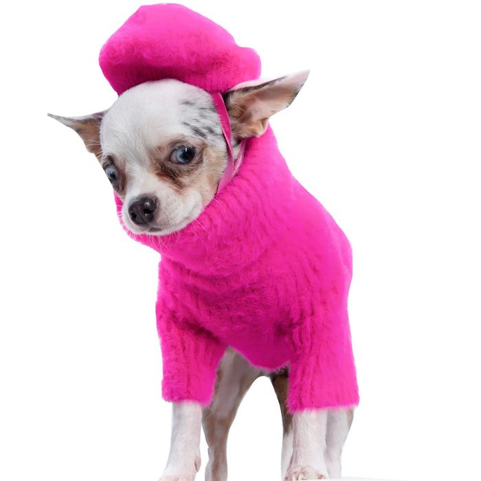 ※予約販売【MOSHIQA】Paris Collection Loves It Dog Sweater & Hat