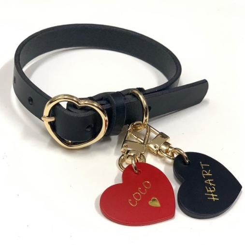 ※予約販売【maison de miu】 Heart Pendant Collar (Black)