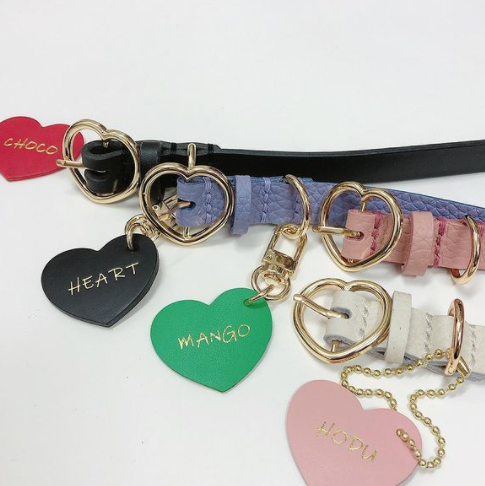 ※予約販売【maison de miu】 Heart Pendant Collar (Pink)