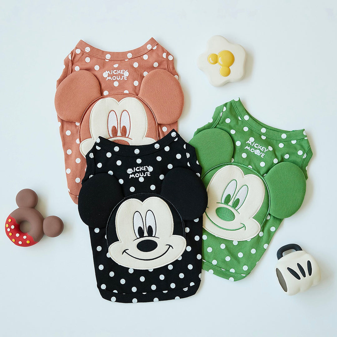 ※予約販売【DA】Mickey Mouse Polka dots sleeveless（Caramel）
