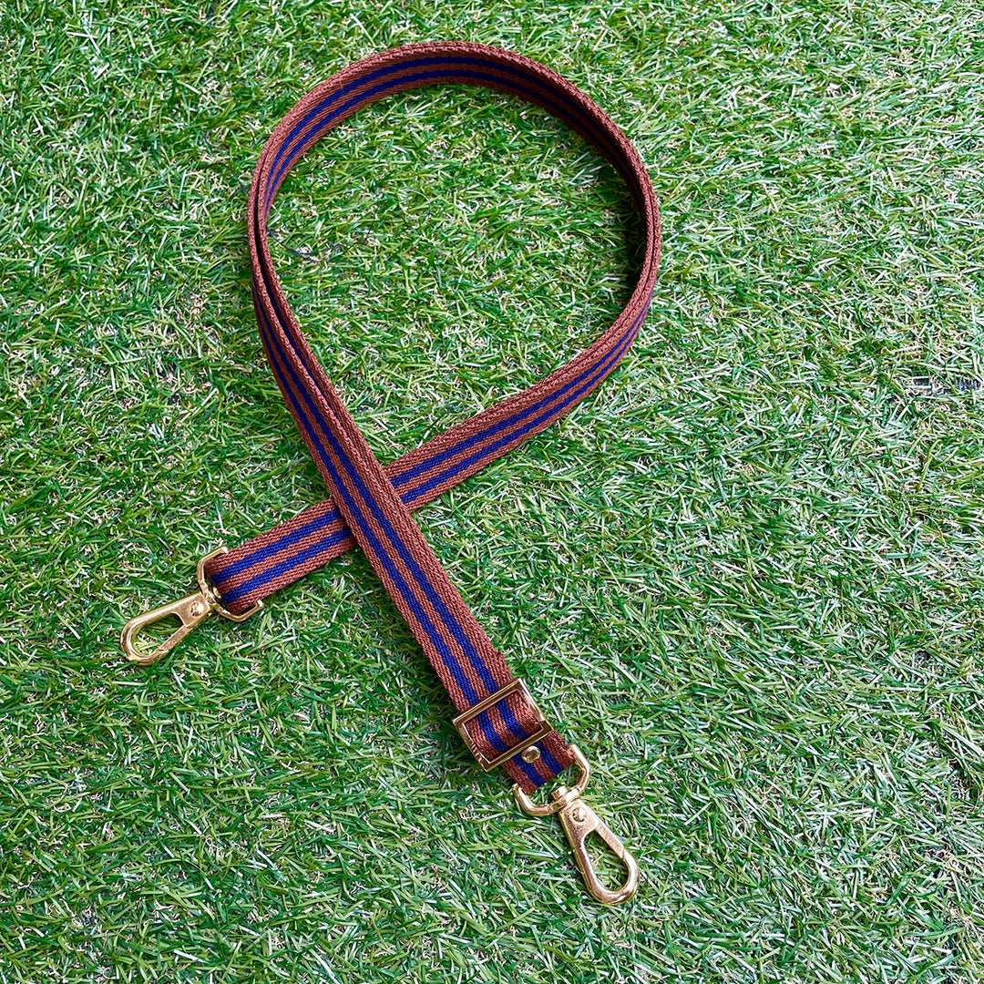 ※予約販売【HOSU】HOSU stripe dog strap(20mm)/Brown×Navy