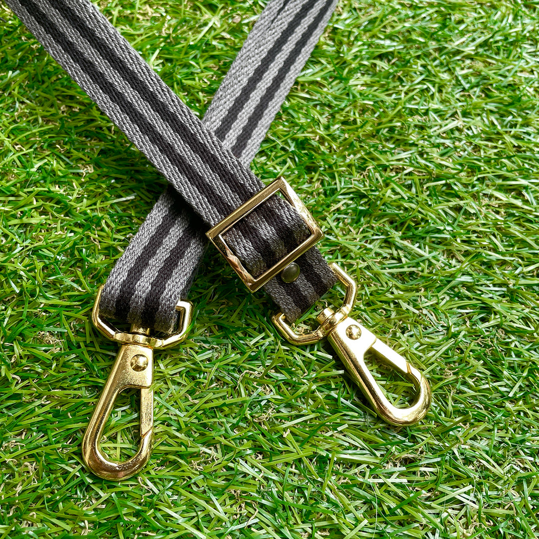 ※予約販売【HOSU】HOSU stripe dog strap(20mm)/Gray×Black
